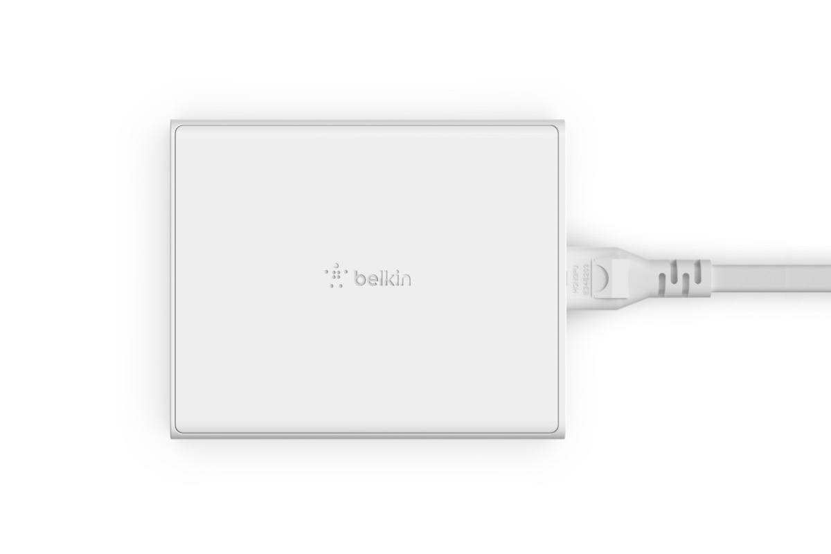 贝尔金推出108W 2C2A氮化镓桌面充,一个充电器搞定苹果全家桶-充电头网