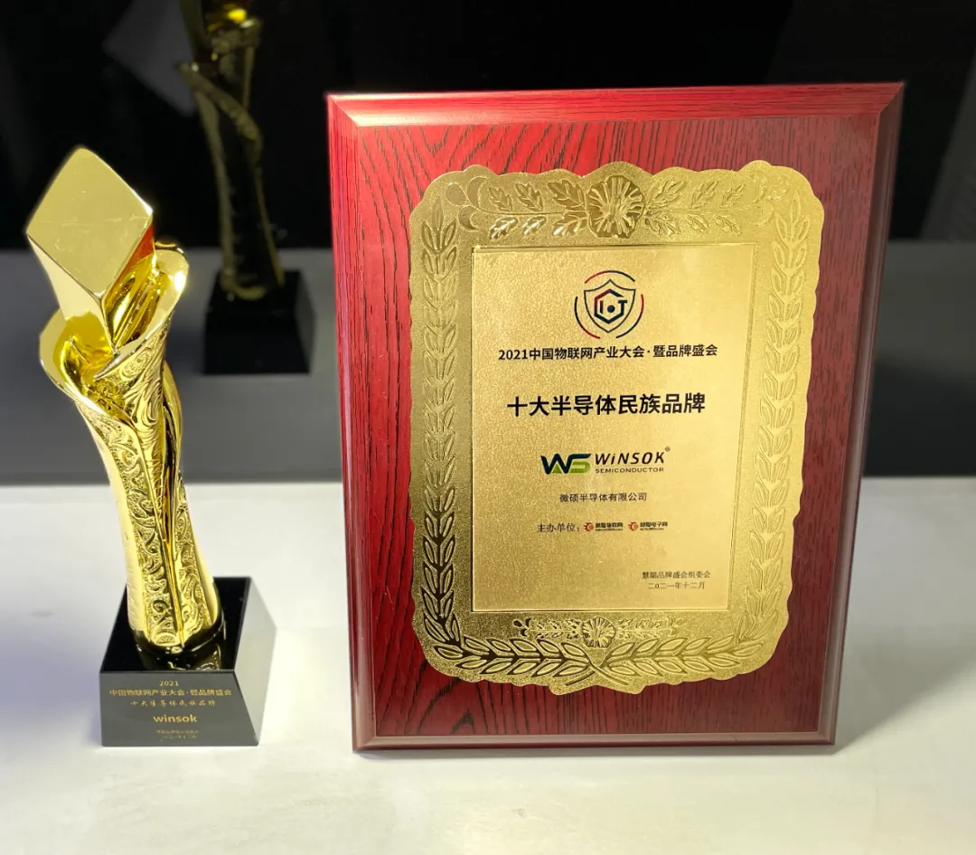 WINSOK微硕半导体荣获2021年度十大半导体民族品牌奖项-充电头网