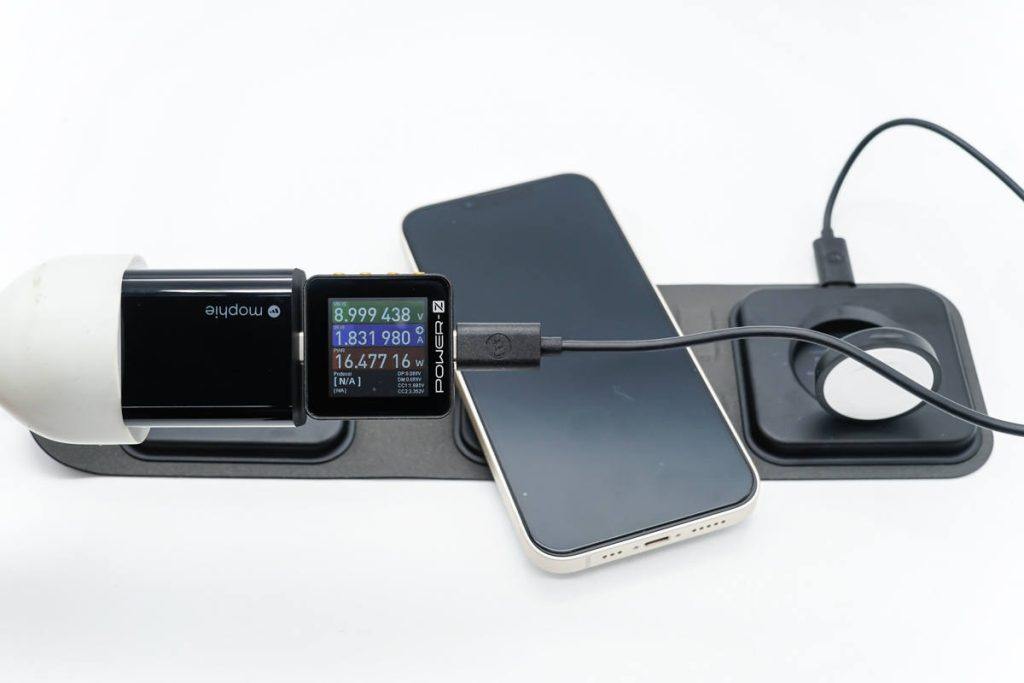 旅途中全家桶的充电卷轴,mophie 三合一磁吸无线充电器评测-充电头网