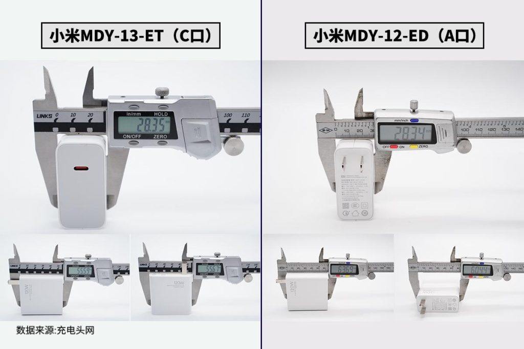 一文看懂小米MDY-13-ET和MDY-12-ED两款120W充电器区别-充电头网