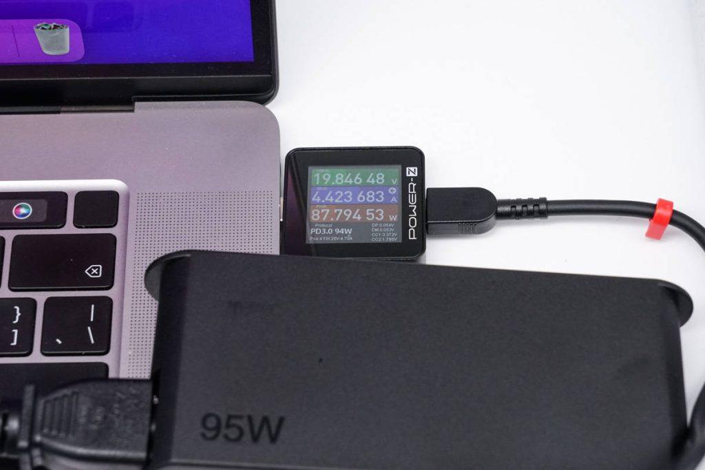 “梅花”与USB-C的结合同样轻盈,联想95W充电器评测-充电头网