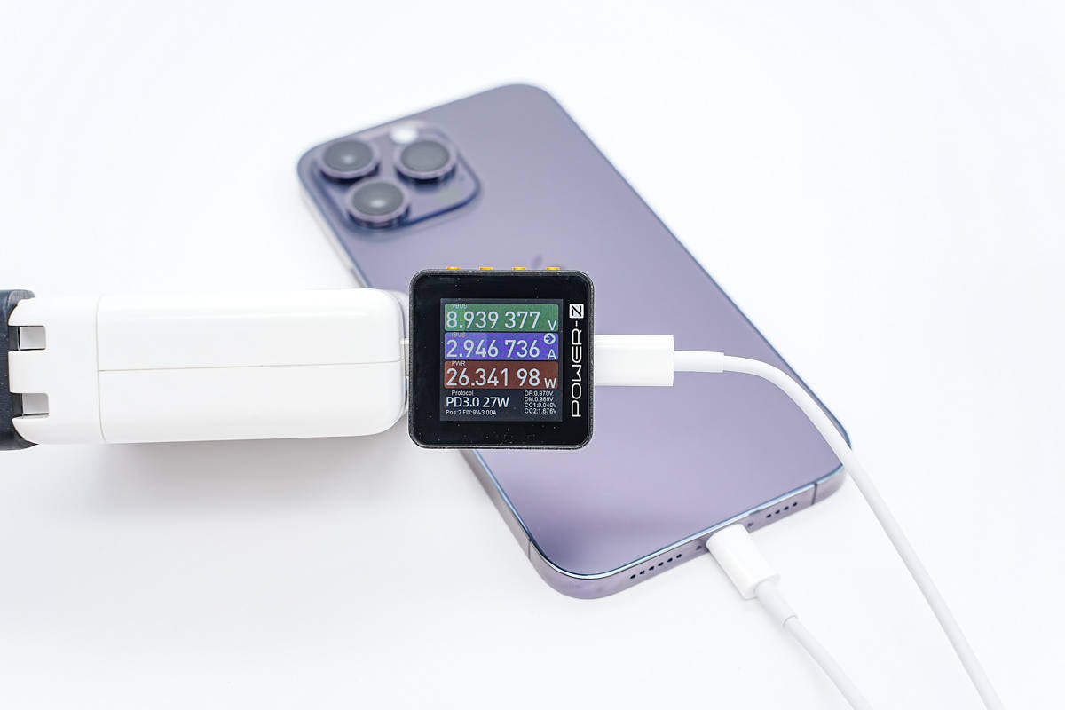 最高27W充电，苹果iPhone 14 Pro Max兼容性测试-充电头网