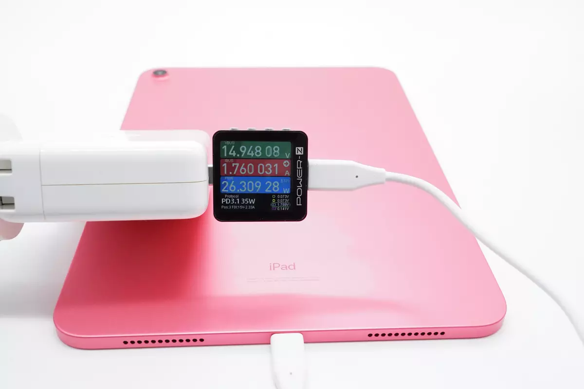 新款 iPad 充电线“体验“，LG 60W C to C充电线测试-充电头网