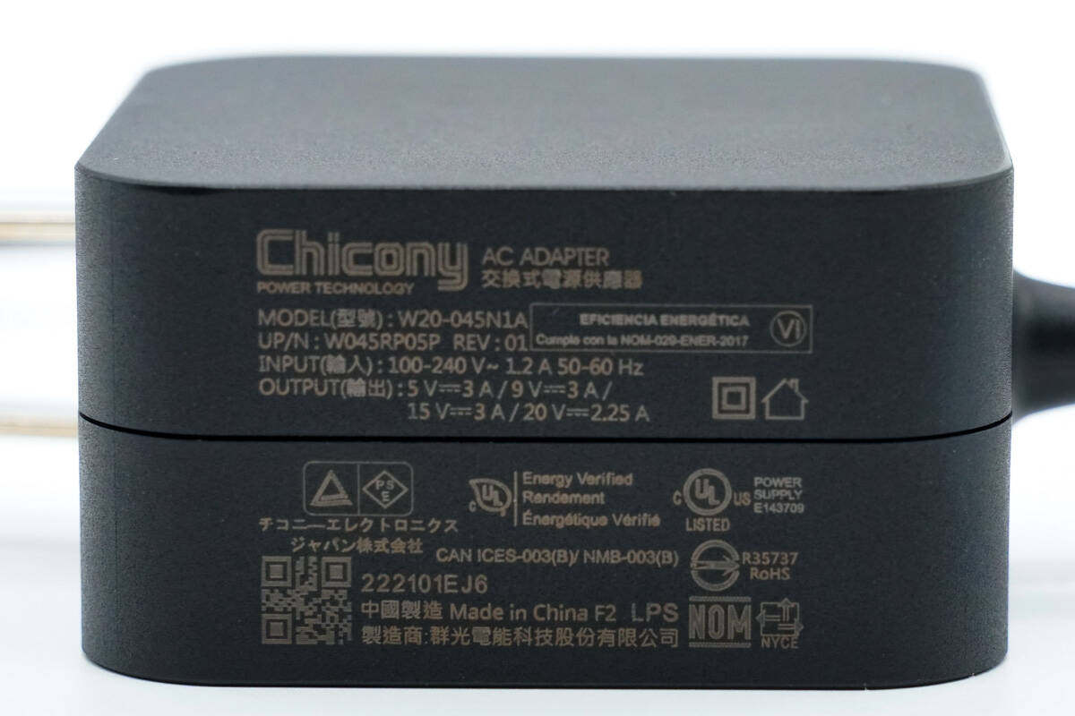 拆解报告:STEAM DECK原装45W USB-C电源适配器W20-045N1A-充电头网