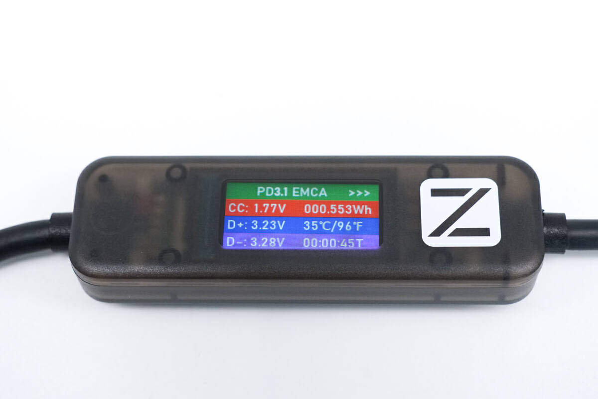 自带数显屏，充电概况一览无遗，POWER-Z 240W PD3.1数显数据线评测-充电头网