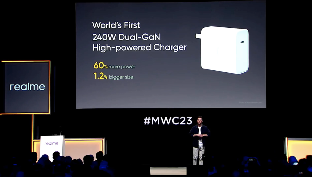 MWC首发！纳微半导体携手realme，全球首款240W满级秒充上市-充电头网