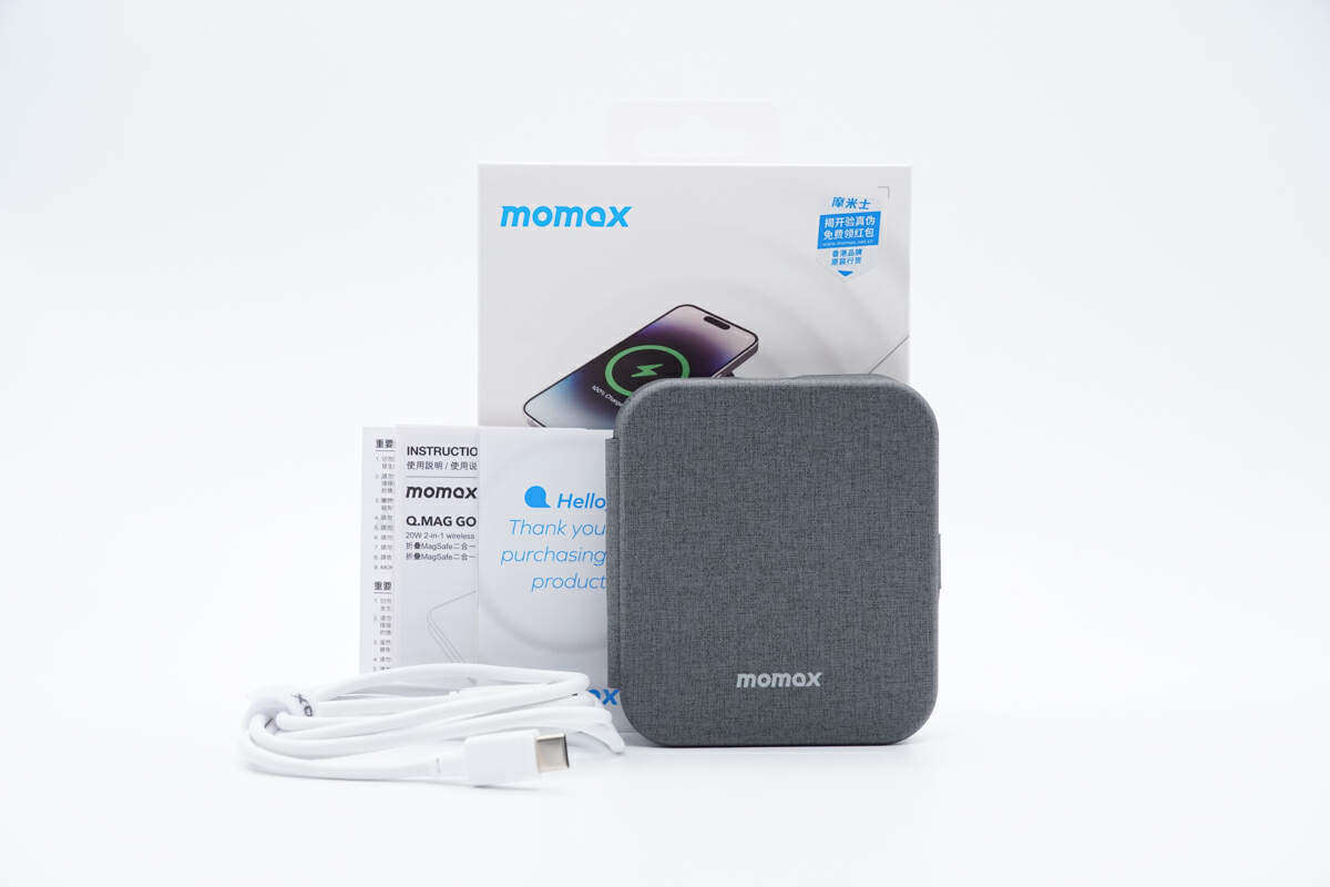 评测MOMAX 折叠MagSafe二合一无线充：苹果双认证，手机+手表双快充-充电头网