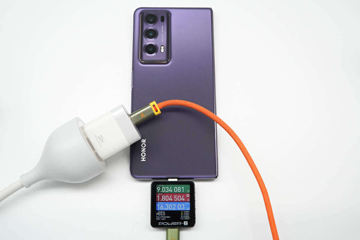 HONOR Magic V2手机兼容性测试：实测100款充电设备-充电头网