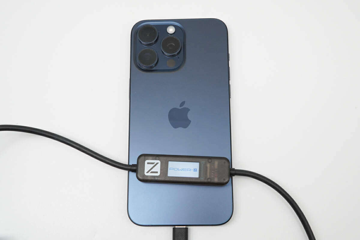 POWER-Z AK001数显线让 iPhone15 Pro Max 快充看得见-POWER-Z