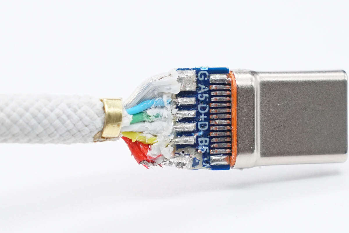 拆解报告：Baseus倍思100W USB-C编织数据线（1米）-充电头网