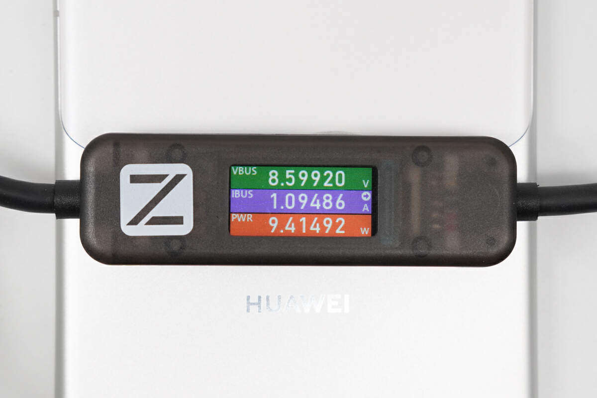 POWER-Z AK001 数显线让华为Mate60 手机快充看得见-充电头网