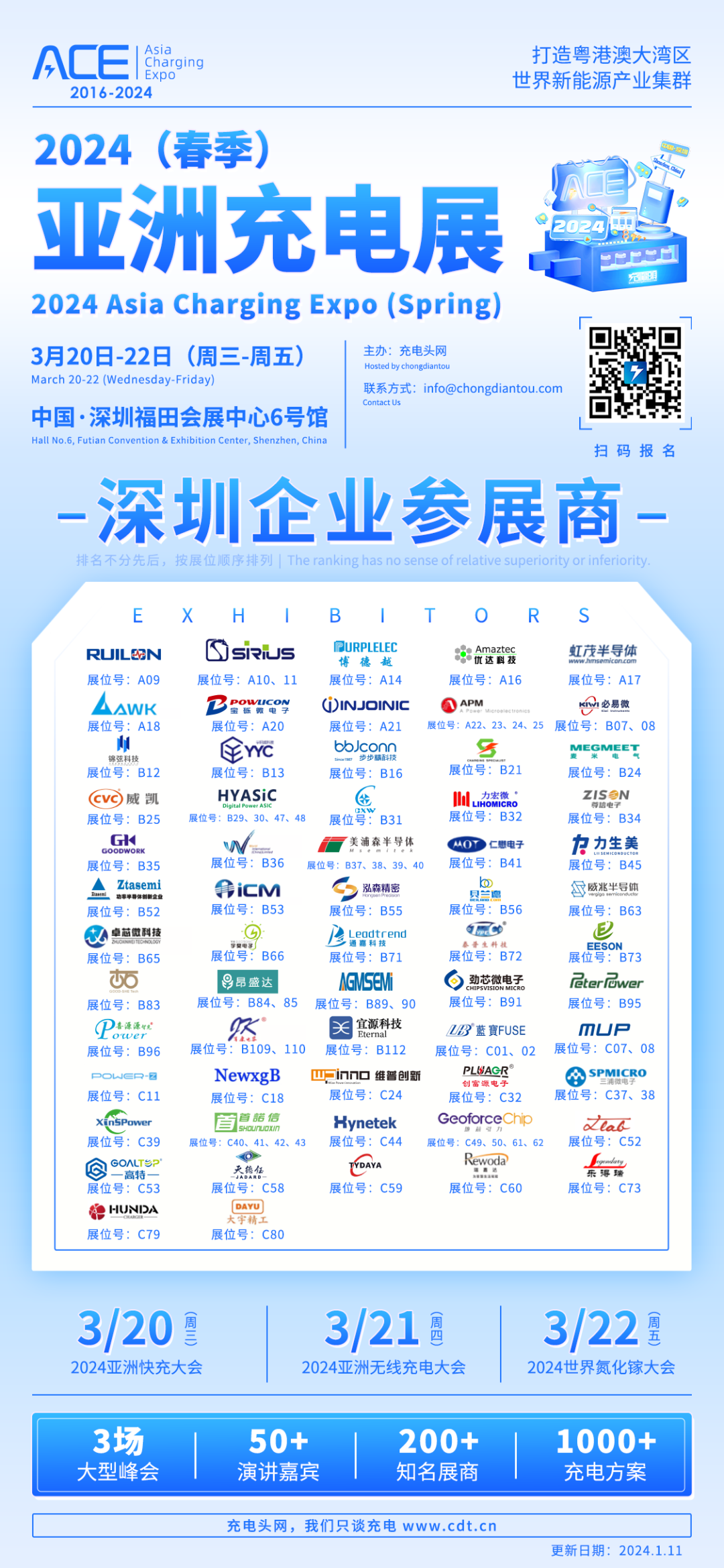 2024（春季）亚洲充电展将在深圳举办，已有128家充电行业知名企业报名参展-亚洲充电展